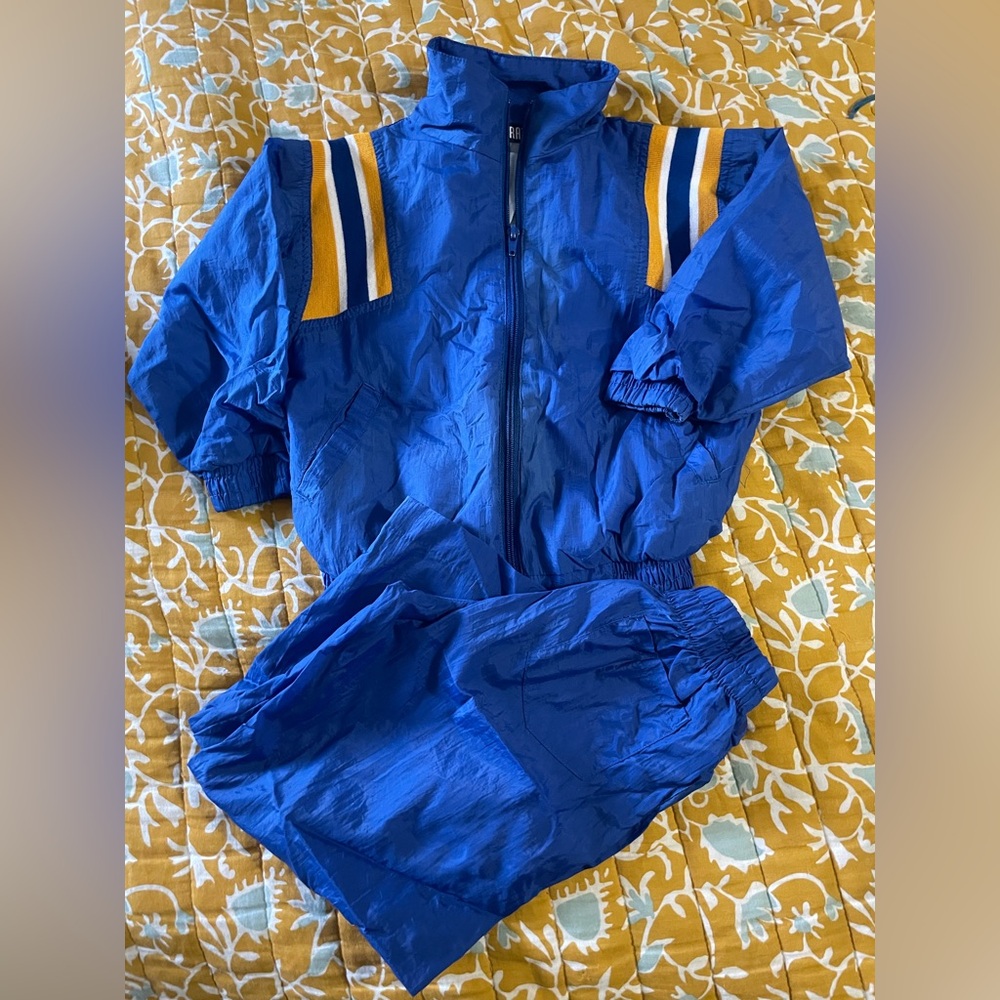Blue and Yellow Track Suit
